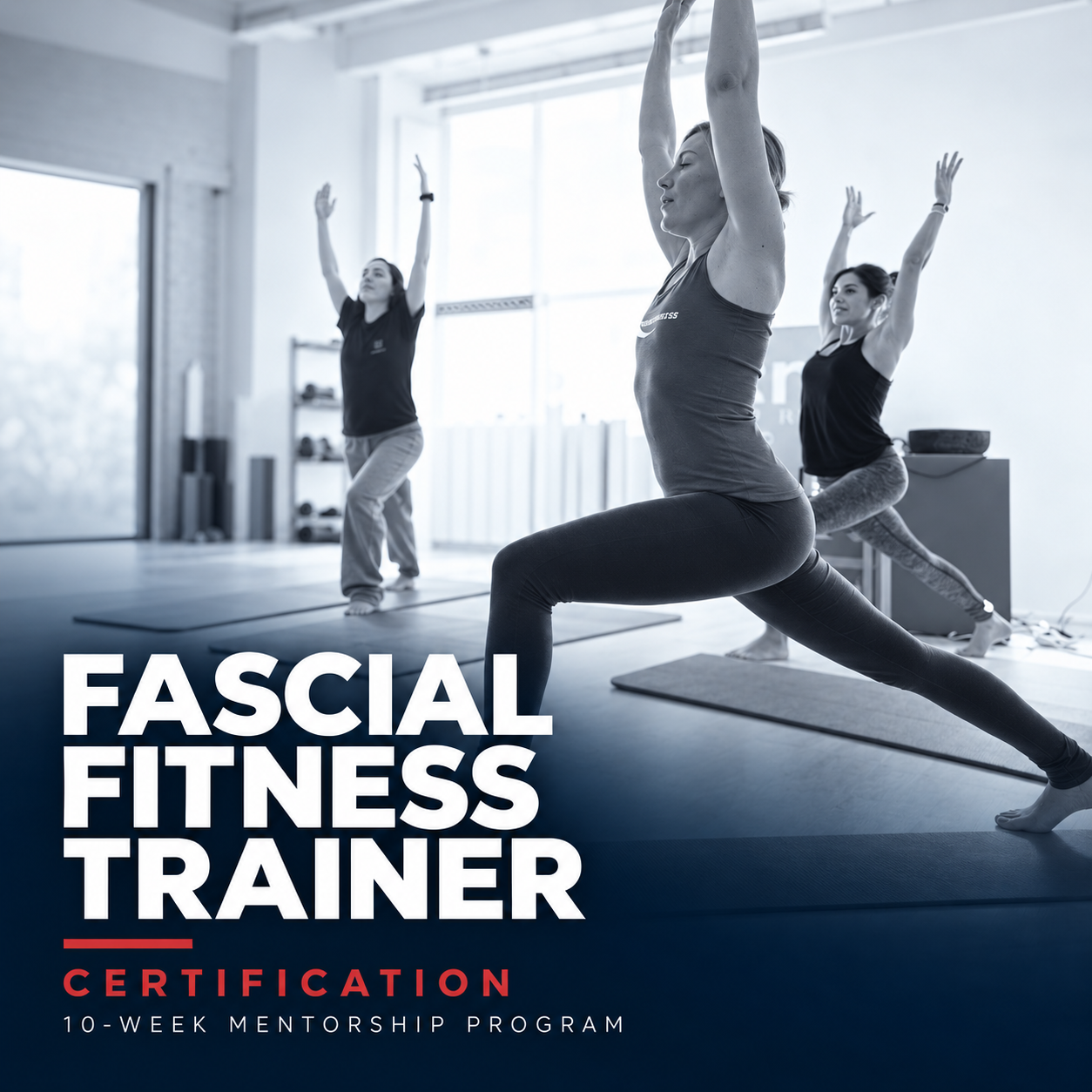 People activating the fascia system in a trainer certification class